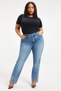 GOOD AMERICAN GOOD CLASSIC TWISTED SLIT | INDIGO093