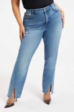 GOOD AMERICAN GOOD CLASSIC TWISTED SLIT | INDIGO093