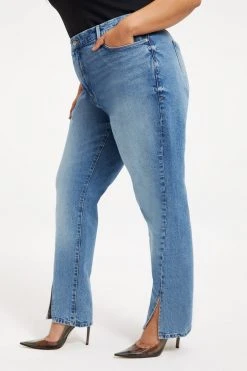 GOOD AMERICAN GOOD CLASSIC TWISTED SLIT | INDIGO093