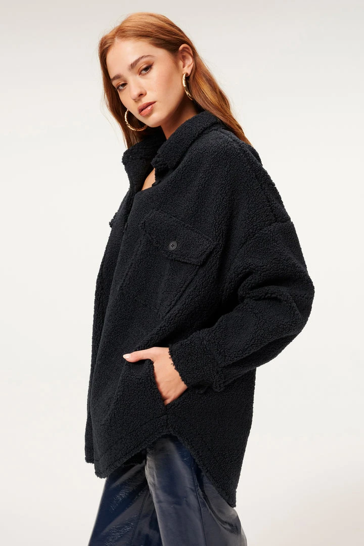 Best deal ๐ GOOD AMERICAN Jackets SHERPA SHACKET | MIDNIGHT001 โ๏ธ 5 GOOD AMERICAN Jackets SHERPA SHACKET | MIDNIGHT001