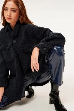 Best deal ๐ GOOD AMERICAN Jackets SHERPA SHACKET | MIDNIGHT001 โ๏ธ 19 GOOD AMERICAN Jackets SHERPA SHACKET | MIDNIGHT001