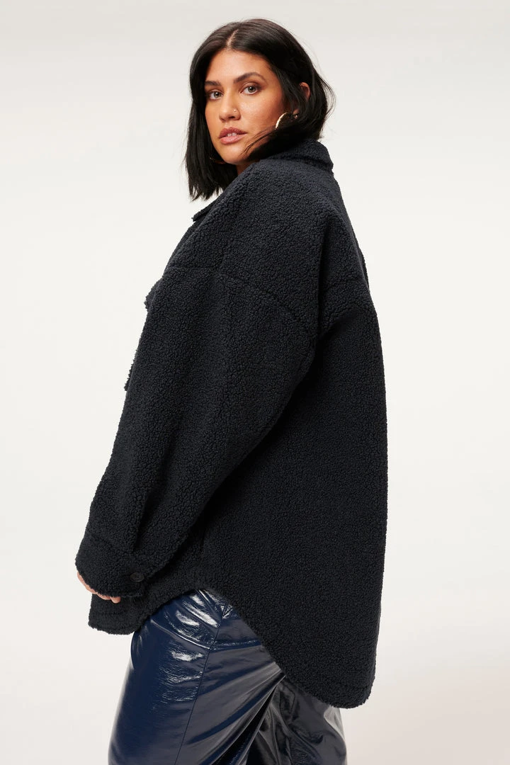 Best deal ๐ GOOD AMERICAN Jackets SHERPA SHACKET | MIDNIGHT001 โ๏ธ 9 GOOD AMERICAN Jackets SHERPA SHACKET | MIDNIGHT001