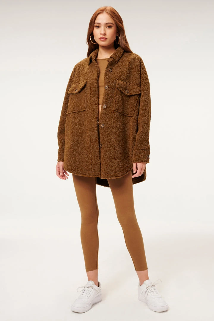 Deals 🎁 GOOD AMERICAN SHERPA SHACKET | SEPIA001 😉 11 GOOD AMERICAN SHERPA SHACKET | SEPIA001