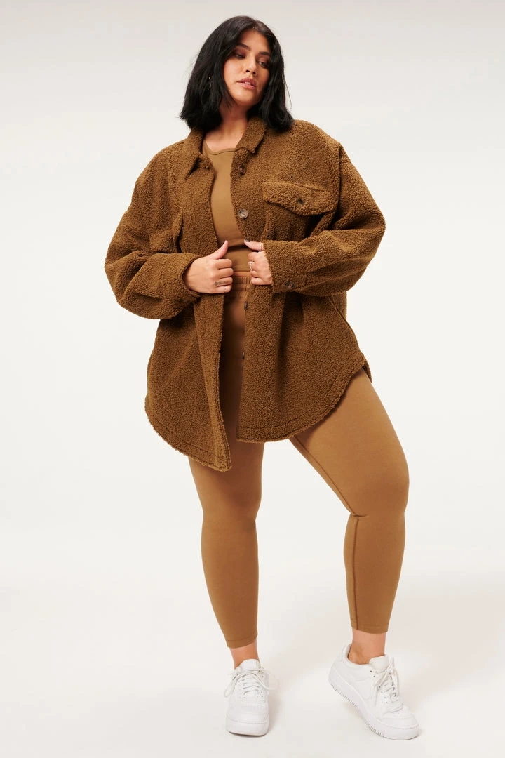 Deals 🎁 GOOD AMERICAN SHERPA SHACKET | SEPIA001 😉 2 GOOD AMERICAN SHERPA SHACKET | SEPIA001