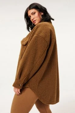 Deals 🎁 GOOD AMERICAN SHERPA SHACKET | SEPIA001 😉 21 GOOD AMERICAN SHERPA SHACKET | SEPIA001