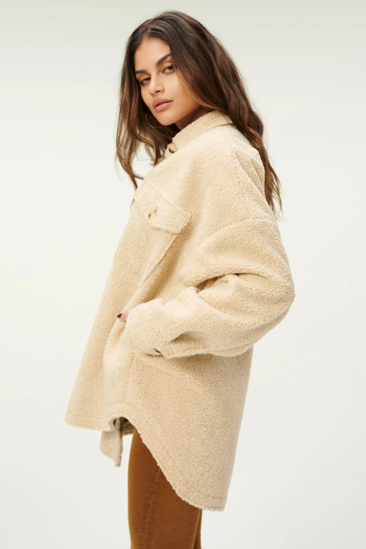 Flash Sale ❤️ GOOD AMERICAN SHERPA SHACKET | TUSK001 🥰 4 GOOD AMERICAN SHERPA SHACKET | TUSK001