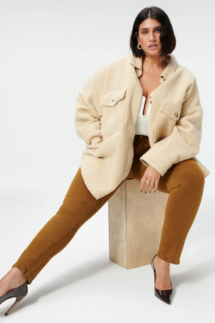 Flash Sale ❤️ GOOD AMERICAN SHERPA SHACKET | TUSK001 🥰 7 GOOD AMERICAN SHERPA SHACKET | TUSK001