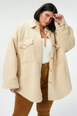 Flash Sale ❤️ GOOD AMERICAN SHERPA SHACKET | TUSK001 🥰 26 GOOD AMERICAN SHERPA SHACKET | TUSK001