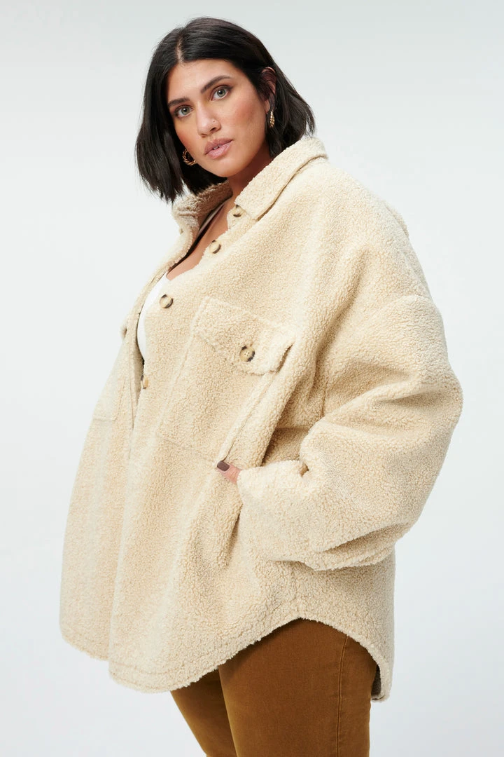 Flash Sale ❤️ GOOD AMERICAN SHERPA SHACKET | TUSK001 🥰 9 GOOD AMERICAN SHERPA SHACKET | TUSK001