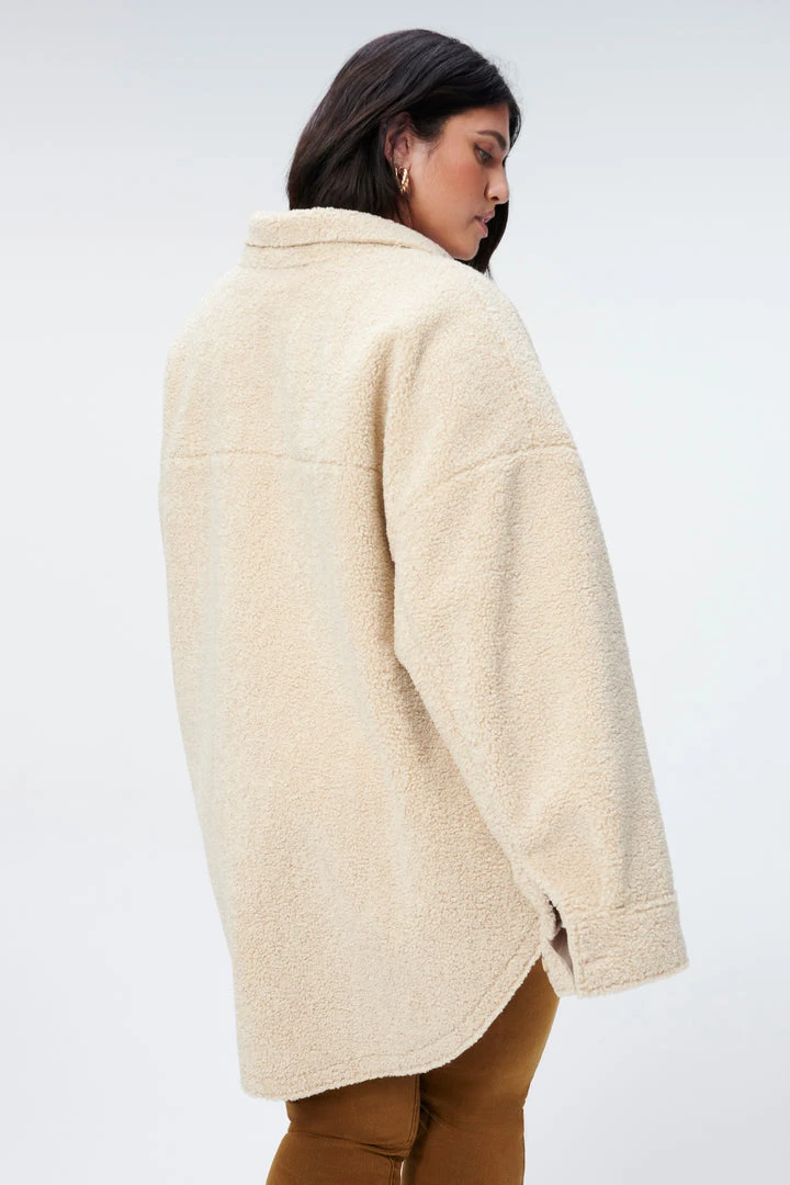 Flash Sale ❤️ GOOD AMERICAN SHERPA SHACKET | TUSK001 🥰 11 GOOD AMERICAN SHERPA SHACKET | TUSK001