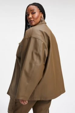 GA-SALE Tops LEATHER CHORE JACKET | FOG001