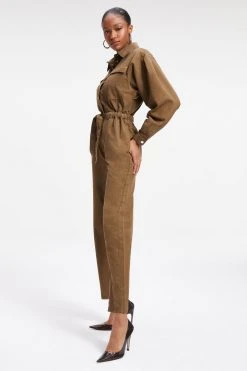 GA-SALE CINCHED JUMPSUIT | FOG001