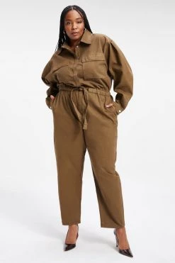 GA-SALE CINCHED JUMPSUIT | FOG001
