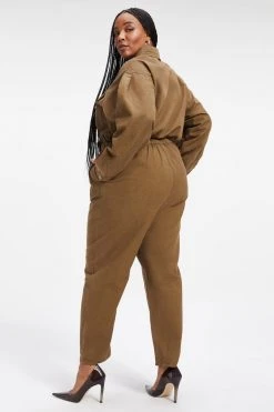 GA-SALE CINCHED JUMPSUIT | FOG001