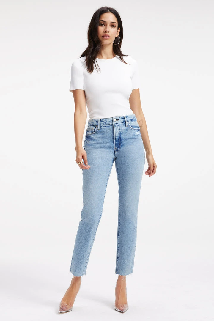 Best reviews of 👏 GOOD AMERICAN GOOD CLASSIC RAW HEM | INDIGO122 High Waisted ✨ 7 GOOD AMERICAN GOOD CLASSIC RAW HEM | INDIGO122 High Waisted