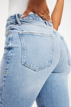 GOOD AMERICAN GOOD CLASSIC RAW HEM | INDIGO122 High Waisted