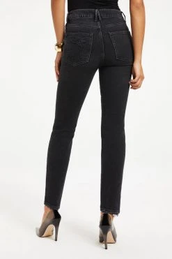GOOD AMERICAN GOOD CLASSIC WITH NATURAL FRAY | BLACK273
