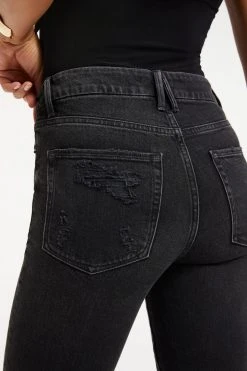 GOOD AMERICAN GOOD CLASSIC WITH NATURAL FRAY | BLACK273