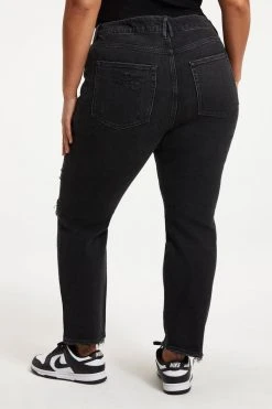 GOOD AMERICAN GOOD CLASSIC WITH NATURAL FRAY | BLACK273