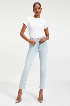 GOOD AMERICAN GOOD CLASSIC NATURAL FRAY HEM | INDIGO038