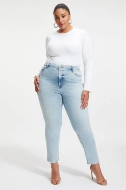 GOOD AMERICAN GOOD CLASSIC NATURAL FRAY HEM | INDIGO038