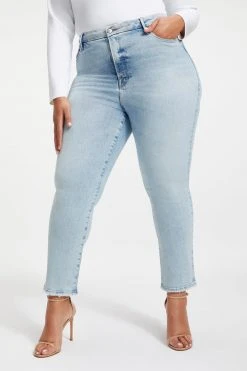 GOOD AMERICAN GOOD CLASSIC NATURAL FRAY HEM | INDIGO038