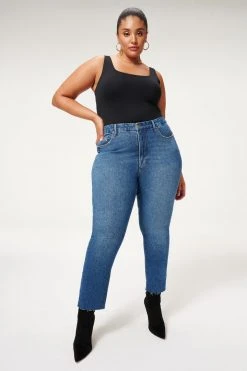 GOOD AMERICAN GOOD CLASSIC RAW HEM | BLUE940 High Waisted
