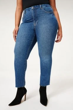 GOOD AMERICAN GOOD CLASSIC RAW HEM | BLUE940 High Waisted