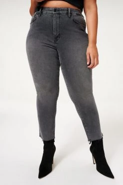 GA-SALE High Waisted GOOD CLASSIC RAW HEM | BLACK170