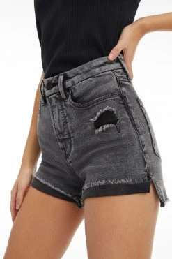 GOOD AMERICAN GOOD CURVE SHORT | BLACK227 High Waisted