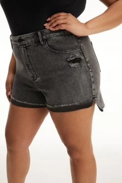 GOOD AMERICAN GOOD CURVE SHORT | BLACK227 High Waisted