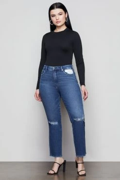 GA-SALE High Waisted GOOD CURVE STRAIGHT | BLUE444