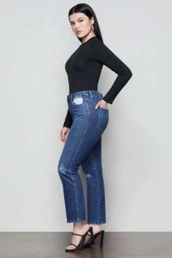 GA-SALE High Waisted GOOD CURVE STRAIGHT | BLUE444