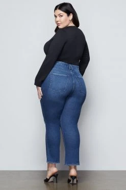 GA-SALE High Waisted GOOD CURVE STRAIGHT | BLUE444