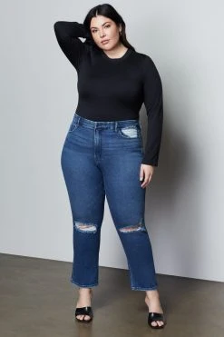 GA-SALE High Waisted GOOD CURVE STRAIGHT | BLUE444