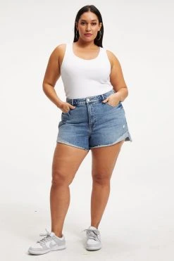 GOOD AMERICAN GOOD CURVE SHORT | INDIGO107 High Waisted