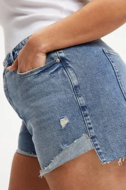 GOOD AMERICAN GOOD CURVE SHORT | INDIGO107 High Waisted