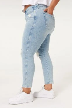 GOOD AMERICAN GOOD CURVE SKINNY CROP | BLUE697