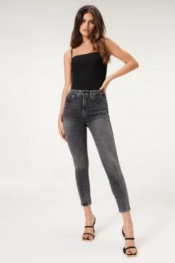 GOOD AMERICAN GOOD CURVE SKINNY CROP | BLACK225