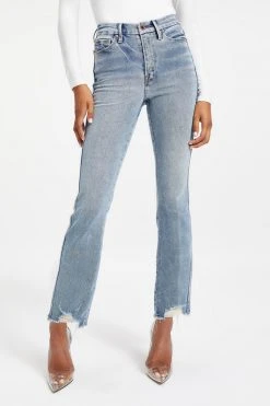 GOOD AMERICAN GOOD CURVE FRAY HEM | BLUE313