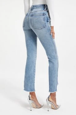 GOOD AMERICAN GOOD CURVE FRAY HEM | BLUE313