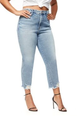 GOOD AMERICAN GOOD CURVE FRAY HEM | BLUE313