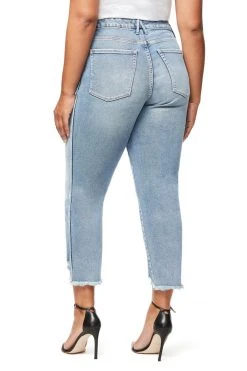 GOOD AMERICAN GOOD CURVE FRAY HEM | BLUE313