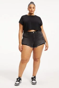 GOOD AMERICAN GOOD CURVE SHORT | BLACK089