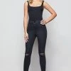 GOOD AMERICAN GOOD CURVE SKINNY CROP | BLACK090