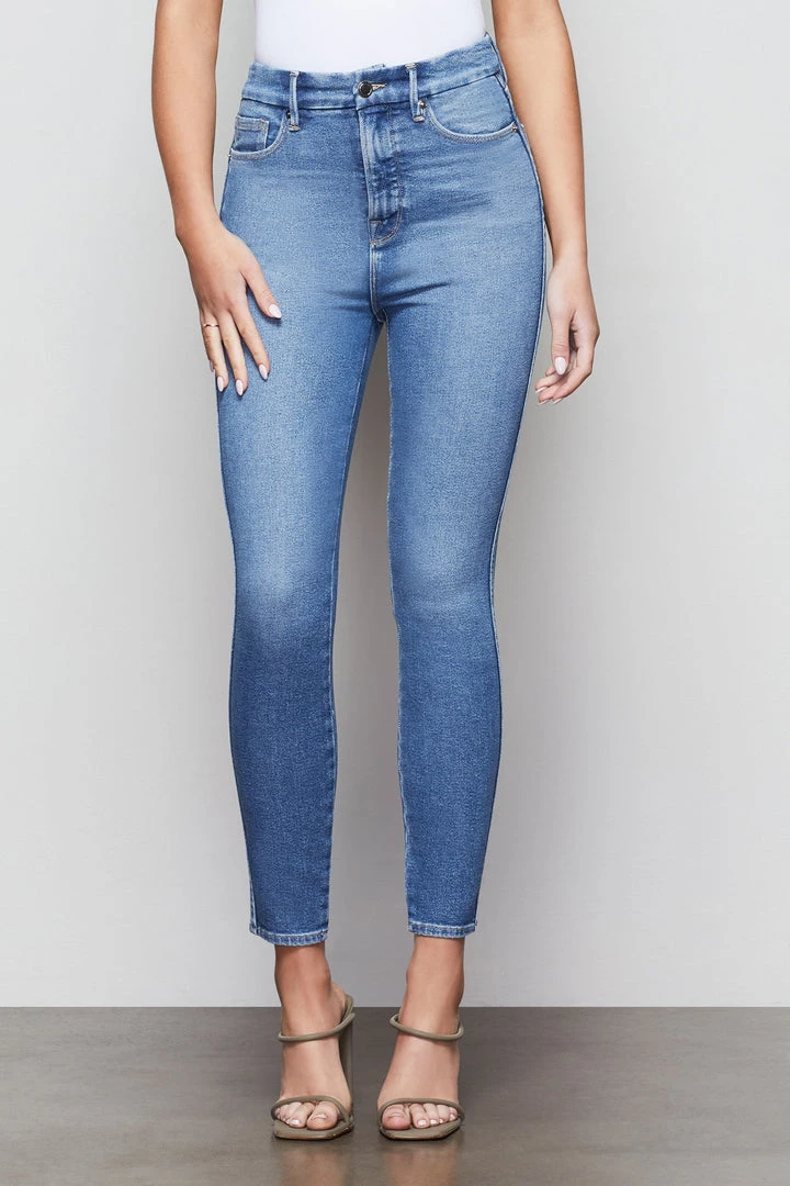 Hot Sale ✔️ GOOD AMERICAN GOOD CURVE SKINNY CROP | BLUE442 High Waisted ⭐ 5 GOOD AMERICAN GOOD CURVE SKINNY CROP | BLUE442 High Waisted