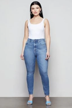Hot Sale ✔️ GOOD AMERICAN GOOD CURVE SKINNY CROP | BLUE442 High Waisted ⭐ 22 GOOD AMERICAN GOOD CURVE SKINNY CROP | BLUE442 High Waisted