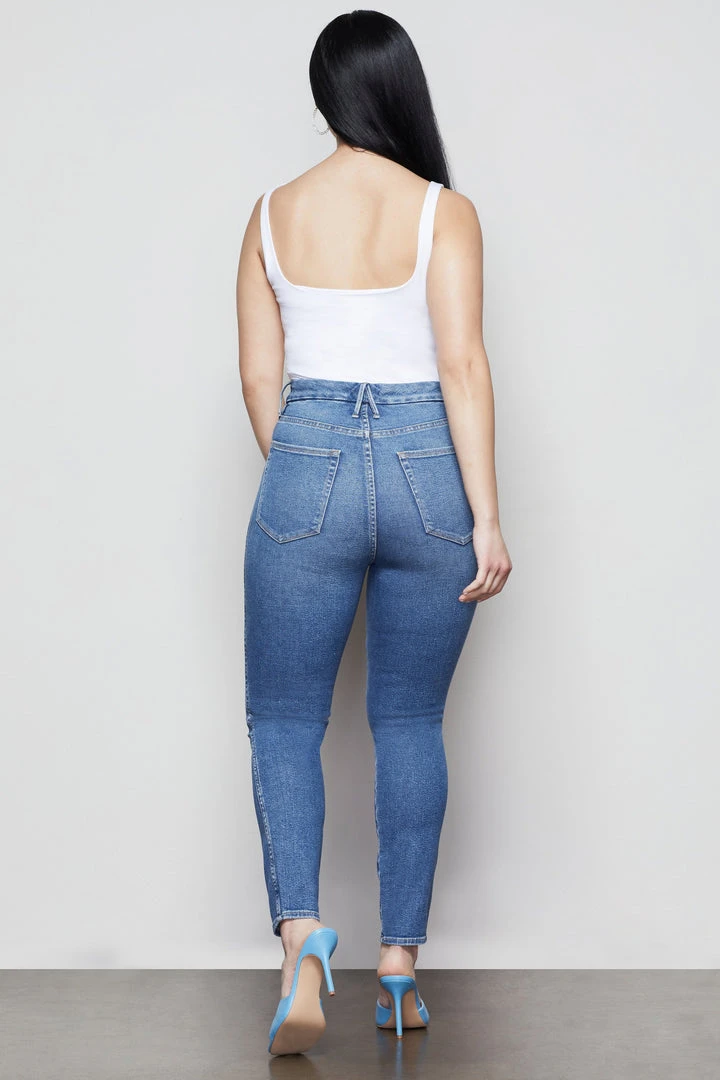 Hot Sale ✔️ GOOD AMERICAN GOOD CURVE SKINNY CROP | BLUE442 High Waisted ⭐ 9 GOOD AMERICAN GOOD CURVE SKINNY CROP | BLUE442 High Waisted