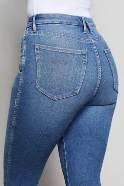 Hot Sale ✔️ GOOD AMERICAN GOOD CURVE SKINNY CROP | BLUE442 High Waisted ⭐ 25 GOOD AMERICAN GOOD CURVE SKINNY CROP | BLUE442 High Waisted