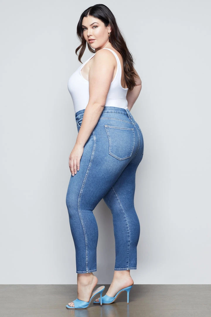 Hot Sale ✔️ GOOD AMERICAN GOOD CURVE SKINNY CROP | BLUE442 High Waisted ⭐ 12 GOOD AMERICAN GOOD CURVE SKINNY CROP | BLUE442 High Waisted